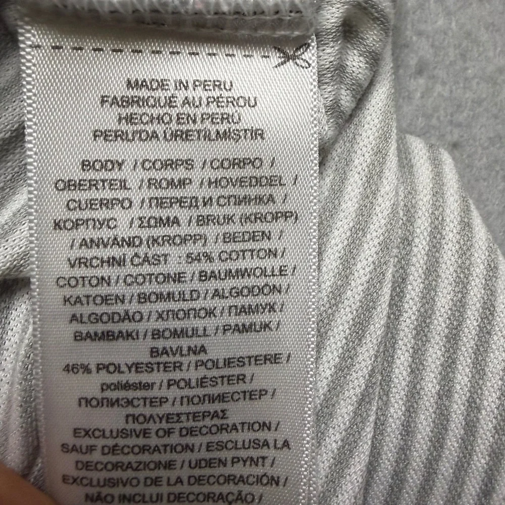 Ralph Lauren Polo Shirt Mens Large Grey Striped Short Sleeve Pony Logo Classic